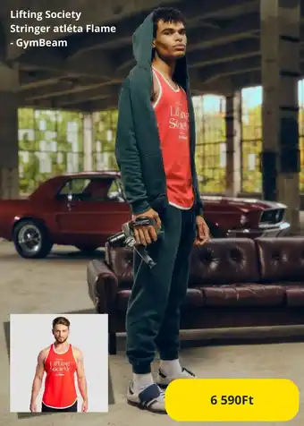 GymBeam Lifting Society Stringer atléta Flame - GymBeam ajánlat