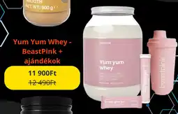 GymBeam Yum Yum Whey - BeastPink+ ajándékok ajánlat