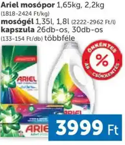 PRIVÁT Ariel mosópor, mosógel, kapszula ajánlat