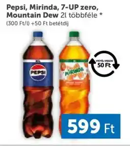 PRIVÁT Pepsi, Mirinda, 7-UP zero, Mountain Dew ajánlat