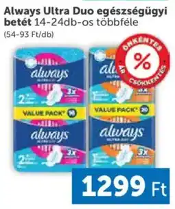 PRIVÁT Always Ultra Duo egészségügyi betét ajánlat