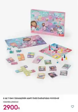 Pepco 6 az 1-ben társasjáték szett Gabi babaháza mintával ajánlat