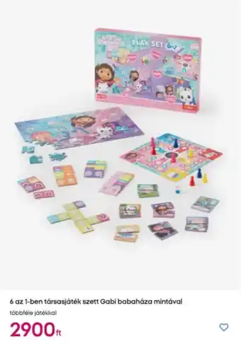 Pepco 6 az 1-ben társasjáték szett Gabi babaháza mintával ajánlat
