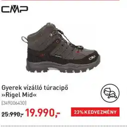 Intersport CMP Gyerek vízálló túracipő Rigel Mid ajánlat