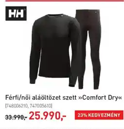 Intersport HH Férfi/női aláöltözet szett Comfort Dry ajánlat