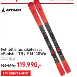 Intersport АТОМІС Felnőtt síléc síkötéssel Redster TR / EM 10GW ajánlat