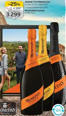Auchan Mionetto prosecco ajánlat