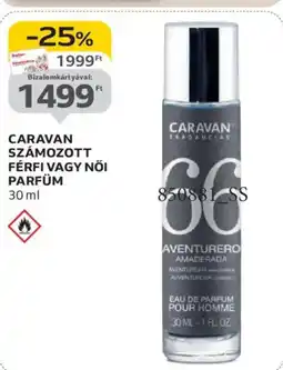 Auchan CARAVAN SZÁMOZOTT FÉRFI VAGY NŐI PARFÜM ajánlat