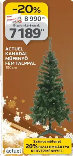 Auchan Actuel kanadai műfenyő fém talppal ajánlat