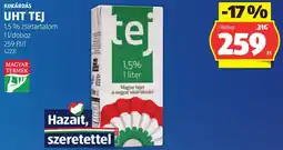 ALDI Kokárdás UHT tej ajánlat