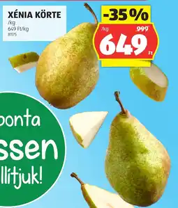 ALDI Xénia körte ajánlat