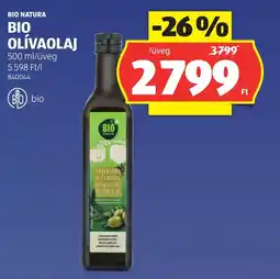 ALDI Bio Natura Bio olívaolaj ajánlat