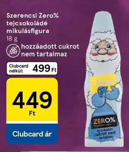 Tesco Szerencsi Zero tejcsokoládé mikulásfigura ajánlat