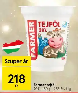 Tesco Farmer tejföl 20% ajánlat