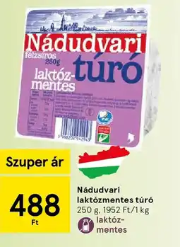 Tesco Nádudvari laktózmentes túró ajánlat