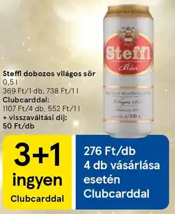 Tesco Steffl dobozos világos sör ajánlat