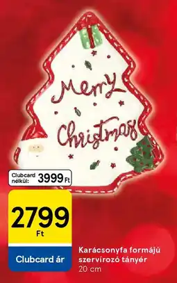 Tesco Karácsonyfa formájú szervírozó tányér ajánlat