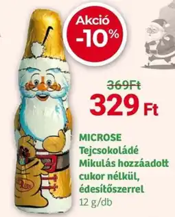 Herbaház MICROSE Tejcsokoládé Mikulás hozzáadott cukor nélkül, édesítőszerrel ajánlat