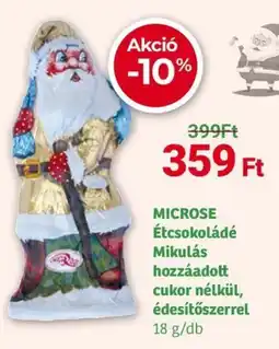 Herbaház MICROSE Étcsokoládé Mikulás hozzáadott cukor nélkül, édesítőszerrel ajánlat
