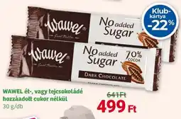 Herbaház WAWEL ét-, tejcsokoládé hozzáadott cukor nélkül ajánlat