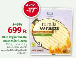 Herbaház DIJO Vegán Tortilla Wraps előgrillezett ajánlat