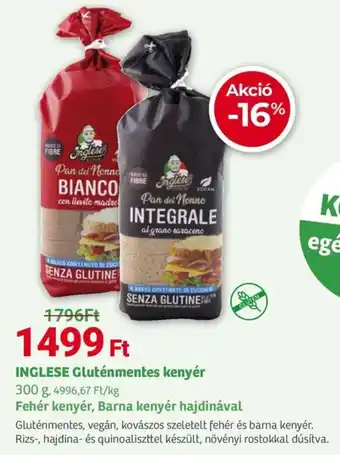 Herbaház INGLESE Gluténmentes kenyér ajánlat