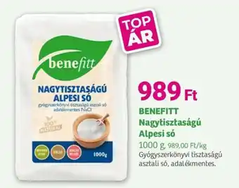 Herbaház BENEFITT Nagytisztaságú Alpesi só ajánlat