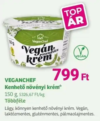 Herbaház VEGANCHEF Kenhető növényi krém ajánlat