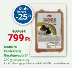 Herbaház MARONI Fehérarany Gesztenyepüré ajánlat