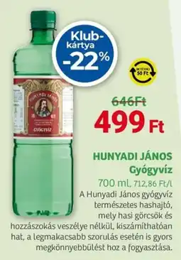 Herbaház HUNYADI JÁNOS Gyógyvíz ajánlat