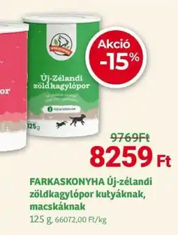 Herbaház FARKASKONYHA Új-zélandi zöldkagylópor kutyáknak, macskáknak ajánlat