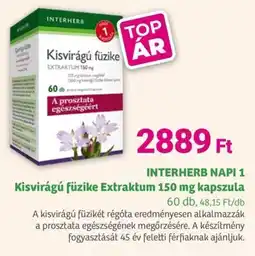 Herbaház INTERHERB NAPI 1 Kisvirágú füzike Extraktum kapszula ajánlat