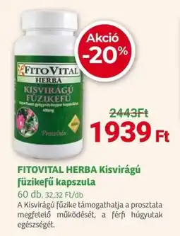 Herbaház FITOVITAL HERBA Kisvirágú füzikefű kapszula ajánlat