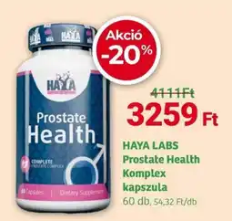 Herbaház HAYA LABS Prostate Health Komplex kapszula ajánlat