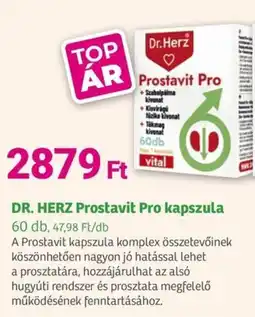 Herbaház DR. HERZ Prostavit Pro kapszula ajánlat