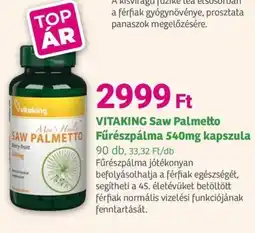 Herbaház VITAKING Saw Palmetto Fűrészpálma kapszula ajánlat