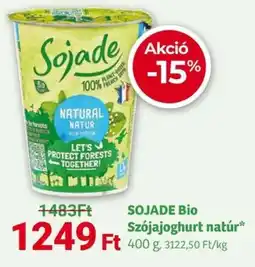 Herbaház SOJADE Bio Szójajoghurt natúr ajánlat