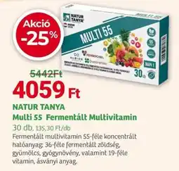 Herbaház NATUR TANYA Multi 55 Fermentált Multivitamin ajánlat