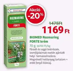 Herbaház BIOMED Rozmaring FORTE krém ajánlat