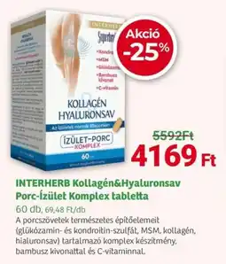 Herbaház INTERHERB Kollagén&Hyaluronsav Porc-Ízület Komplex tabletta ajánlat