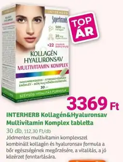 Herbaház INTERHERB Kollagén&Hyaluronsav Multivitamin Komplex tabletta ajánlat