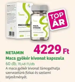 Herbaház NETAMIN Maca gyökér kivonat kapszula ajánlat