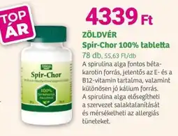 Herbaház ZÖLDVÉR Spir-Chor tabletta ajánlat