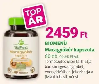 Herbaház BIOMENÜ Macagyökér kapszula ajánlat