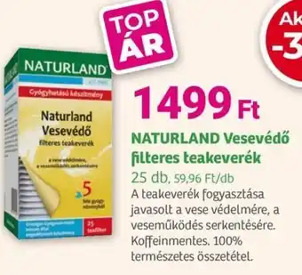 Herbaház Naturland Vesevédő filteres teakeverék ajánlat