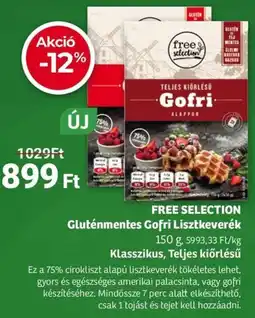 Herbaház FREE SELECTION Gluténmentes Gofri Lisztkeverék ajánlat