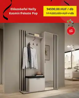Merkury Market Előszobafal Nelly Kasmír / Fekete Pop ajánlat