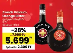Spar Zwack Unicum, Orange Bitter gyógynövénylikör ajánlat