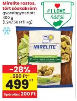 Spar Mirelite rostos, tört sóskakrém ajánlat