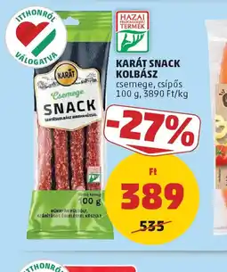 PENNY KARÁT SNACK KOLBÁSZ ajánlat
